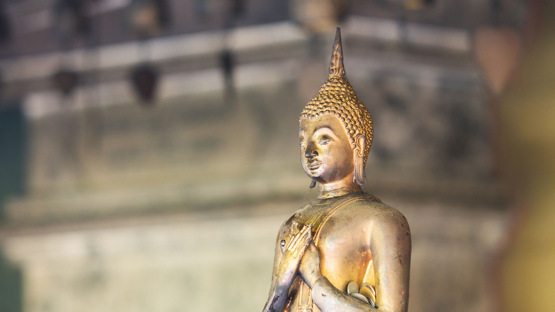 Wallpaper Golden Statue, buddha
