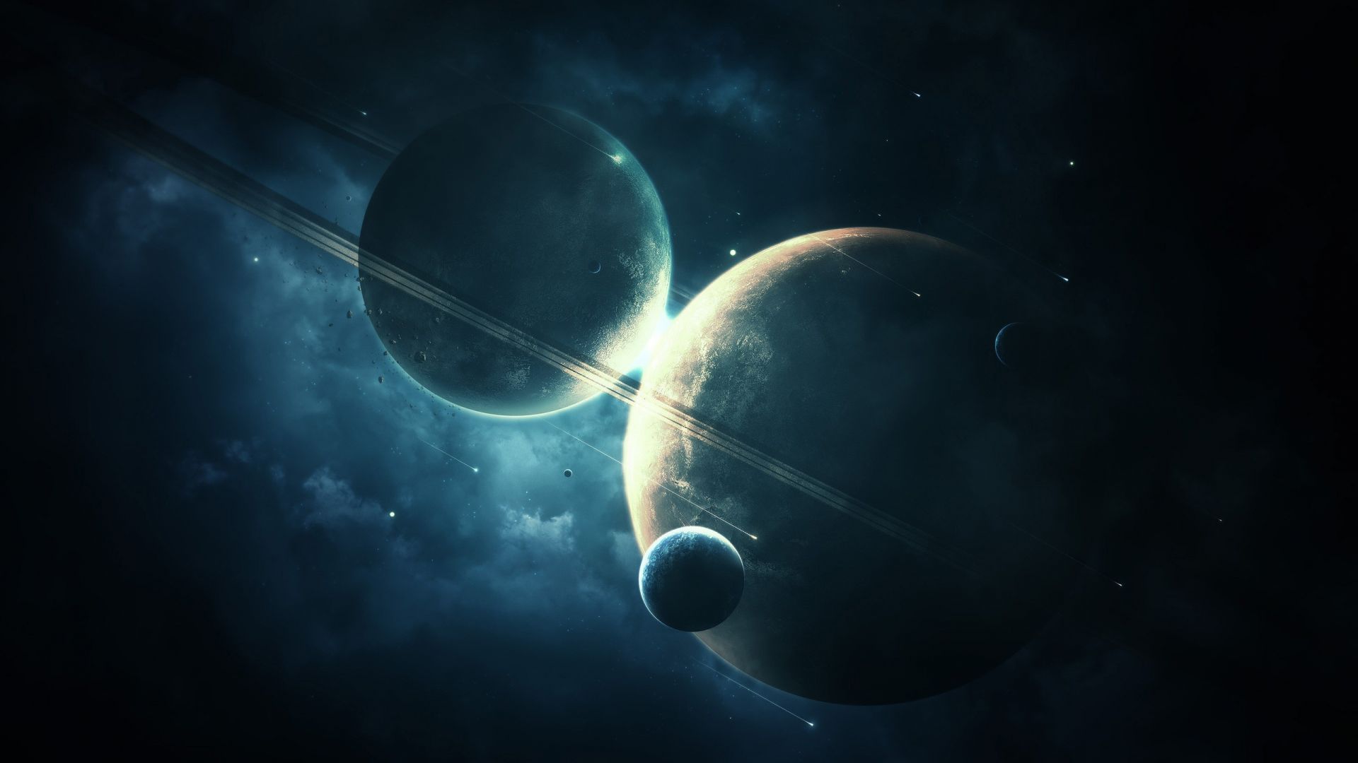 Wallpaper Planets with moon