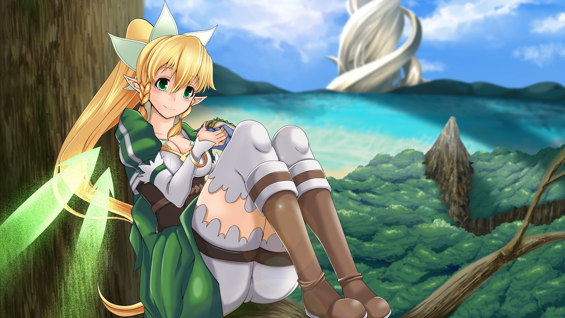 Wallpaper Blonde anime girl, SAO, Sword Art Online, anime