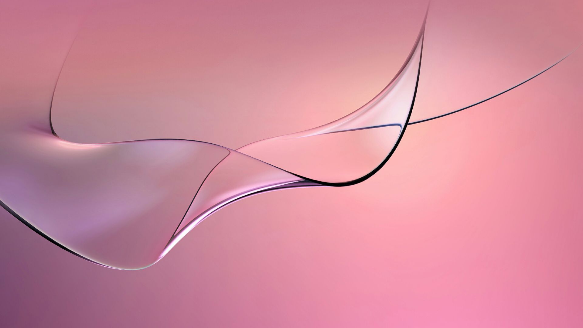Wallpaper Pink, curves lines, abstract