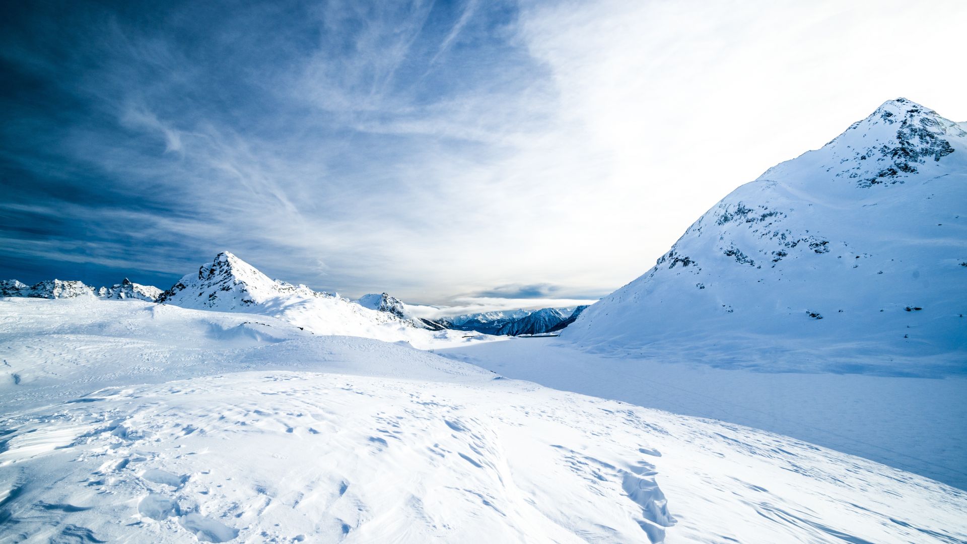 Wallpaper Snow mountains landscape
