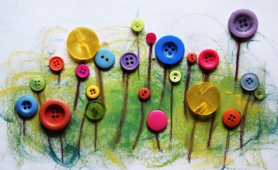 Buttons artwork, colorful