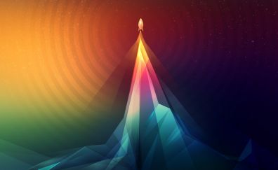 Rocket, launch, colorful, abstract