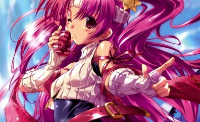 Yuna Miyama, Maburaho, anime, pink hair anime girl