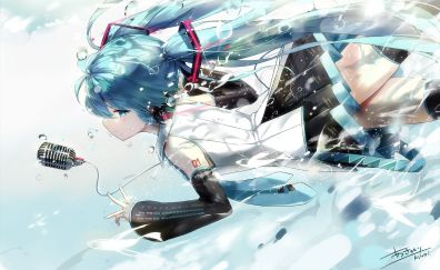 Underwater, singing, hatsune miku
