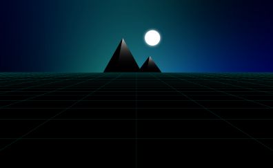 Pyramid, Synthwave, minimal