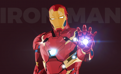 Iron man, superhero, 4k, minimal