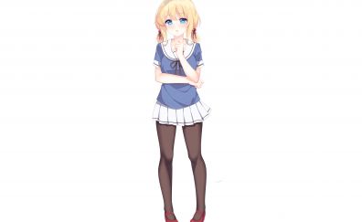 Short dress, cute anime girl, original, 5k