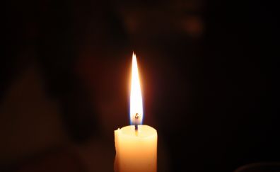 Candle light, fire, dark