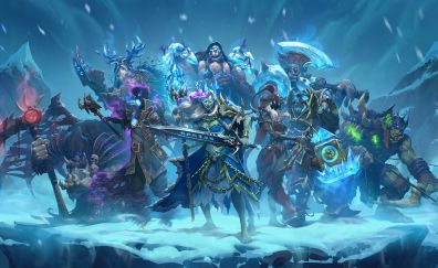 Knights of the Frozen Throne, warriors, video game, 8k