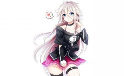 IA, vocaloid, anime girl, white hair