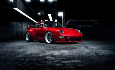 Porsche gunther werks 400r, red sports car, 4k