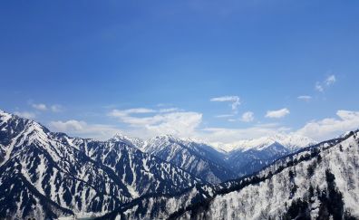 Tateyama Kurobe Alpine Route, mountains, skyline, nature
