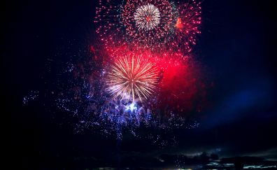 Fireworks, night, celebrations