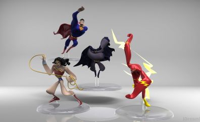 Justice league, gesture art, superhero