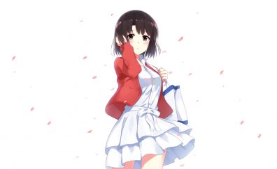Megumi Kato, Saenai Heroine no Sodatekata, cute anime girl, white dress