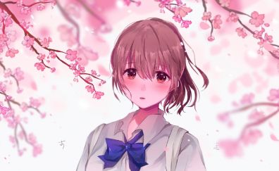 Nishimiya Shouko, blossom, Koe no Katachi, anime girl