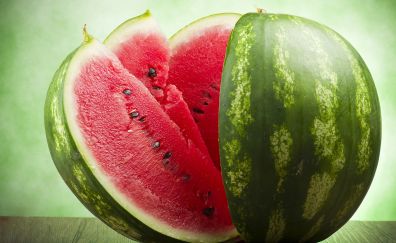 Watermelon, fruits, slices