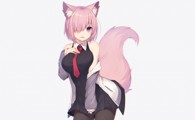 Mashu Kyrielight, Fate/Grand Order, fox girl, anime