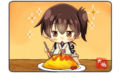 Kantai, anime girl, eating food