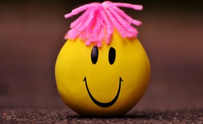 Yellow smiley ball, toys, funny