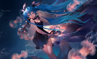 Vocaloid, Blue hair anime girl, Hatsune Miku
