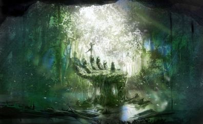 Deep forest fantasy artwork