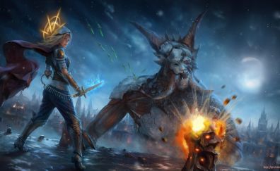 Path of Exile, online game, facing kitava, art