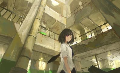 Cute anime girl, indoor, original