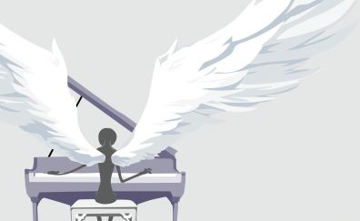 Deemo, video game, piano, wings