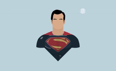 Superman, 8k, minimalism