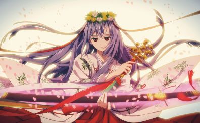 Mahiru Hīragi, Owari no Seraph, anime girl, purple hair