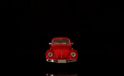 Retro, classic car, red, 5k