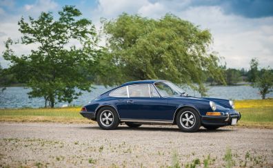 Porsche 911, blue classic car
