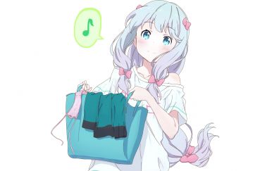 Cute anime girl, anime, Sagiri Izumi with basket