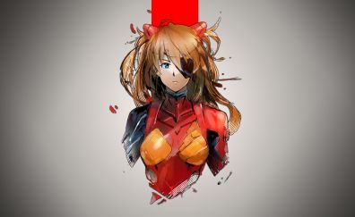 Minimal, Asuka Langley Sohryu, anime girl