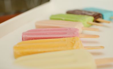 Colorful, ice candies, dessert, 4k