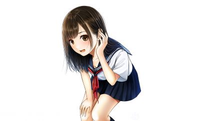 Original, school dress, anime girl