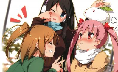 Anime girls, 5 nenme no houkago, kei miyaguchi, 4k