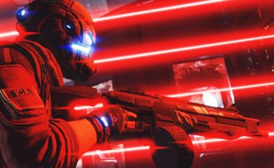 Titanfall 2 soldier in red light
