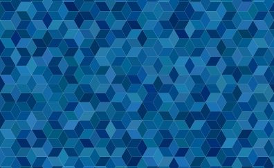 Blue cubes, abstract, pattern, 4k, 5k