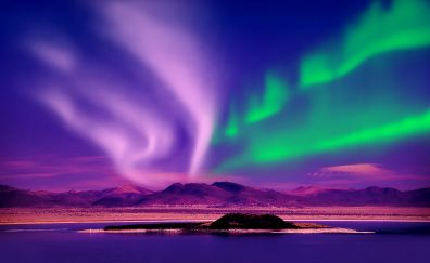 Aurora borealis, northern lights, night, canada