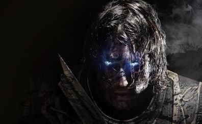 Middle-earth: Shadow of Mordor, video game, dark, warrior, face