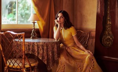 Actress, yellow dress, Ana de Armas
