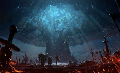World of Warcraft: Battle for Azeroth, video game, dark, 12k