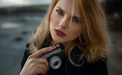 Face, photography, camera, girl model