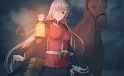 Horse, lantern, Nightingale, fate/grand order, anime girl