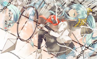 Hatsune miku, anime girl, chains