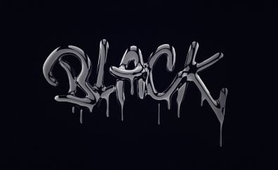 Black, typography, dark art