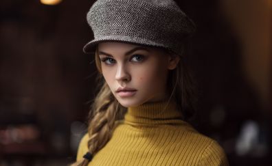 Anastasia Shcheglova, girl model, cap